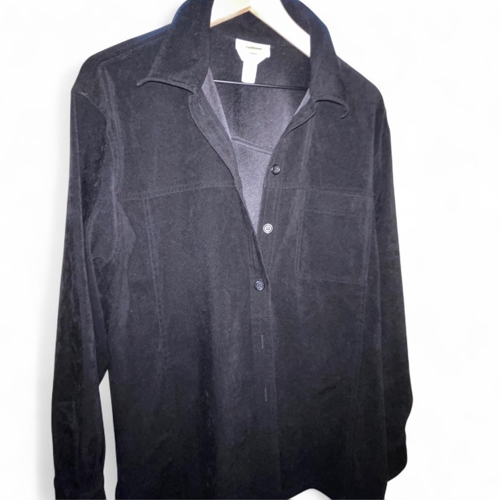 Talbots Elegant Black button down